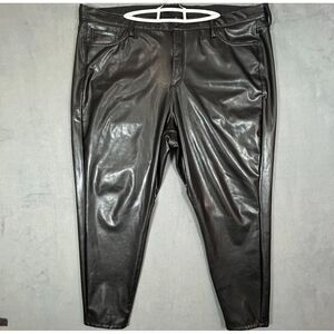 Torrid Pants Womens Size 24 Black Faux Leather Pants‎ Stretch High Rise Legging